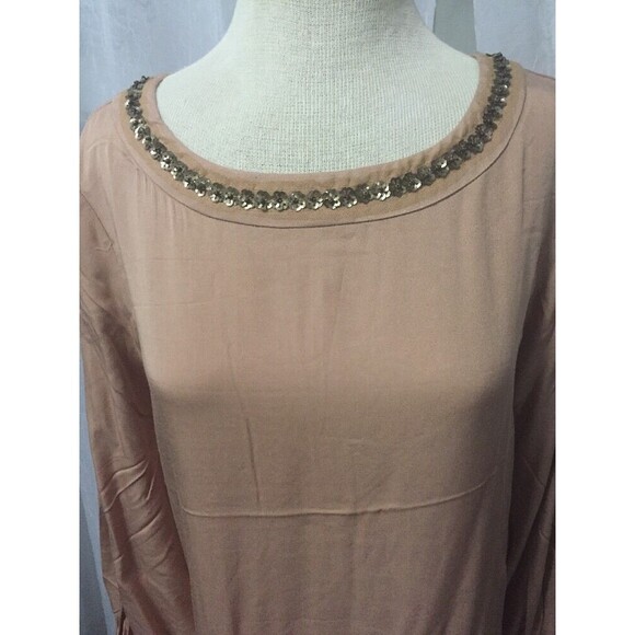 Elizabeth & James Women's Dress Tunic Embellished Beige Size Small NWT $395 - Picture 4 of 8